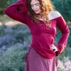 Devi Boho top Marroon Rood