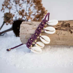 Enkelbandje Macramé Kauri Paars