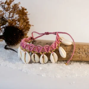 Enkelbandje Macramé Kauri Roze