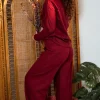 Flow Pant Marroon rood