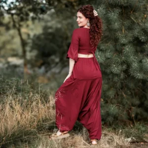 Harmonia Harem Pant Marroon Rood