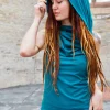 Luna Top Hoodie Petrol
