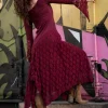 Morgana Boho Jurk Marroonrood