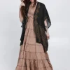 Nomad Chic poncho Donkergroen
