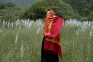 Omslagdoek India Marroon