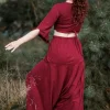 Pixie Top Marroon Rood