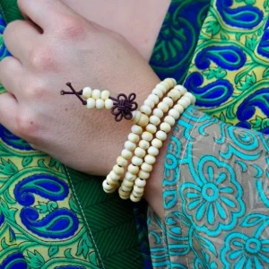 Tibetan Off white Mala 6 mm.
