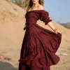 Vaiana Zomerjurk Burgundy